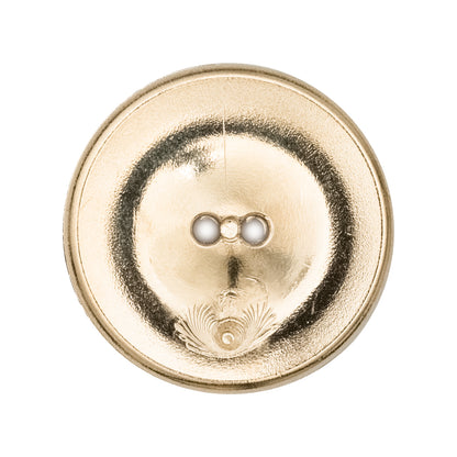 Italian Gold 2-Hole Crest Button - 44L/28mm Detail