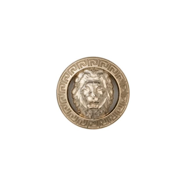 Italian Gold Metal Crest Shank Button - 24L/15mm