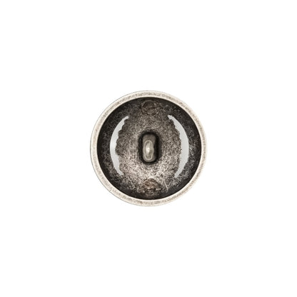 Italian Silver Metal Crest Shank Button - 24L/15mm