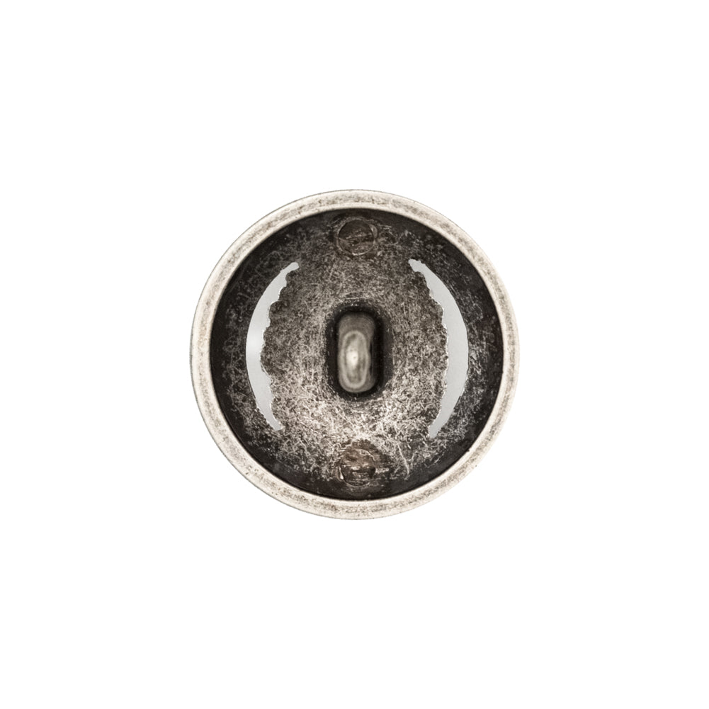Italian Silver Metal Crest Shank Button - 32L/20mm Detail