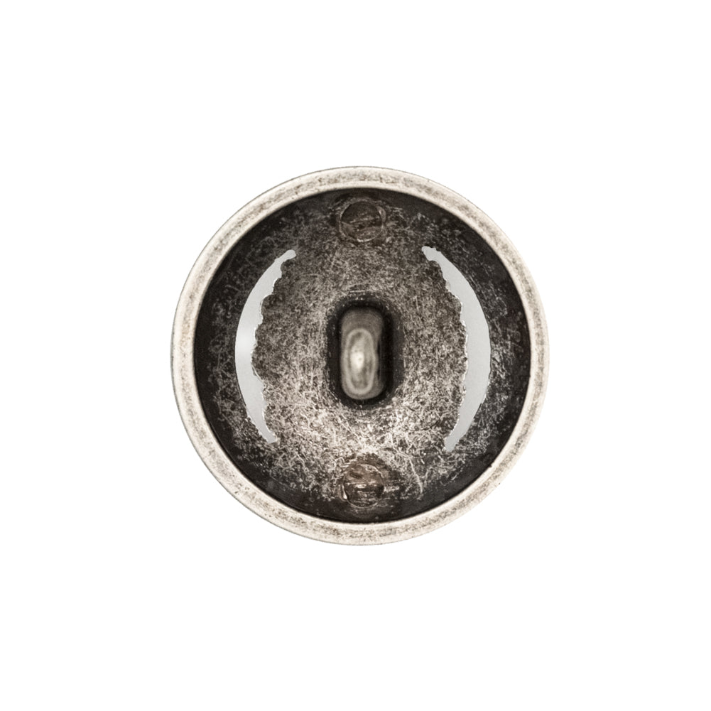 Italian Silver Metal Crest Shank Button - 36L/23mm Detail