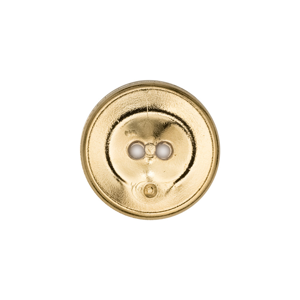 Italian Gold and Red 2-Hole Crest Button - 32L/20mm Detail