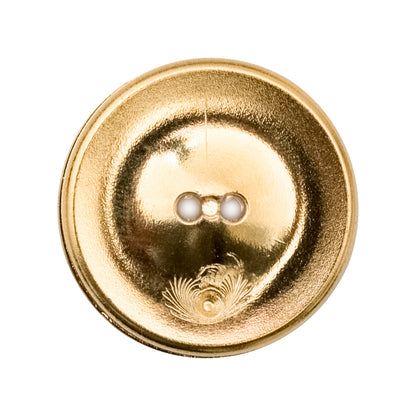 Italian Gold and Red 2-Hole Crest Button - 44L/28mm Detail