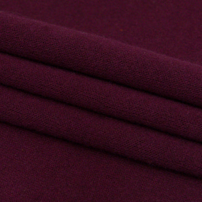 Italian Burgundy and Shaved Chocolate Reversible Wool Double Knit Folded