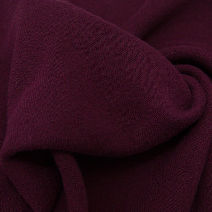 Italian Burgundy and Shaved Chocolate Reversible Wool Double Knit Detail
