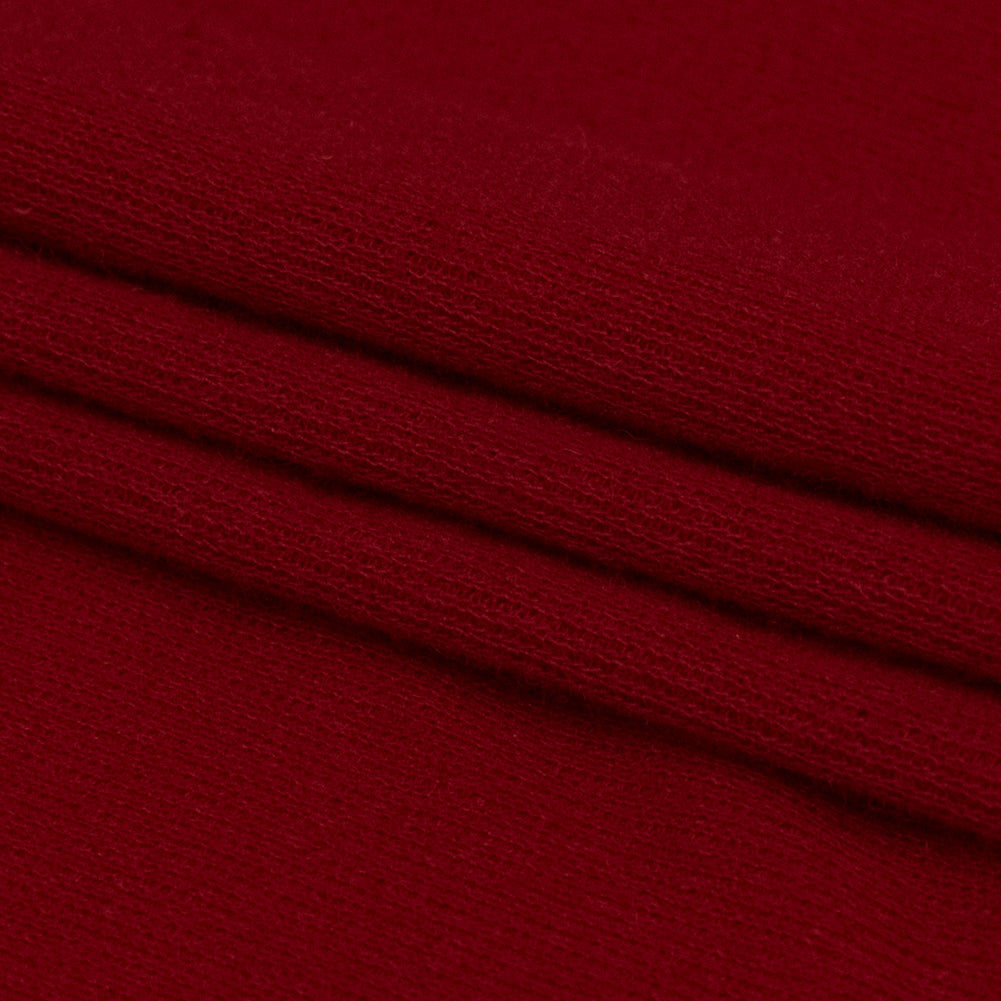 Italian Aurora Red Reversible Wool Double Knit Folded