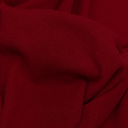 Italian Aurora Red Reversible Wool Double Knit Detail