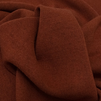 Italian Bombay Orange and Dark Brown Reversible Wool Double Knit Detail