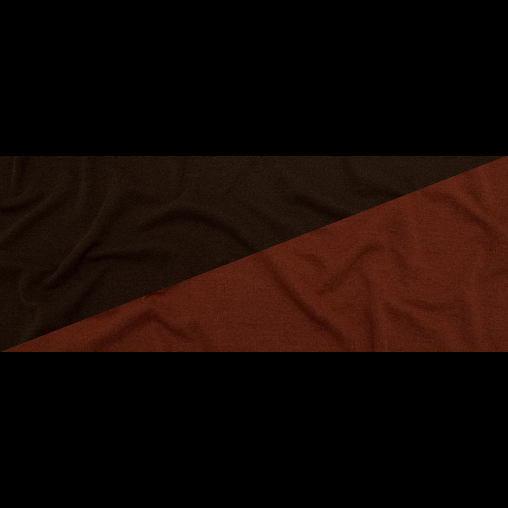 Italian Bombay Orange and Dark Brown Reversible Wool Double Knit Full