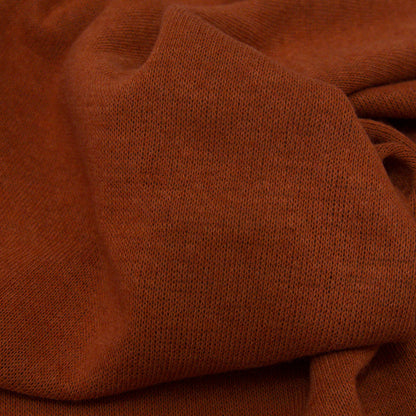 Italian Baked Clay and Carob Brown Reversible Wool Double Knit Detail