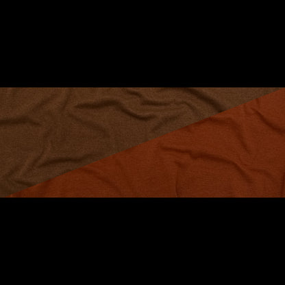 Italian Baked Clay and Carob Brown Reversible Wool Double Knit Full