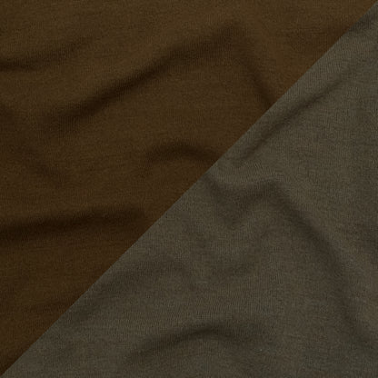 Italian Brindle and Coffee Liqueur Reversible Wool Double Knit