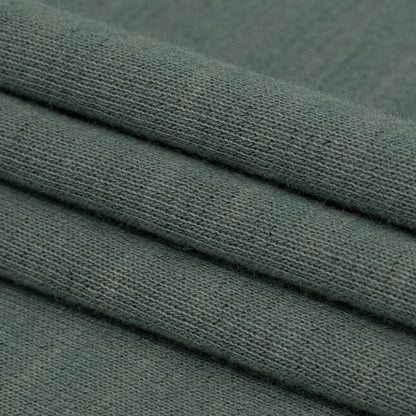 Italian Striped Sea Spray, Castor Gray and Adobe Rose Reversible Wool Double Knit Folded