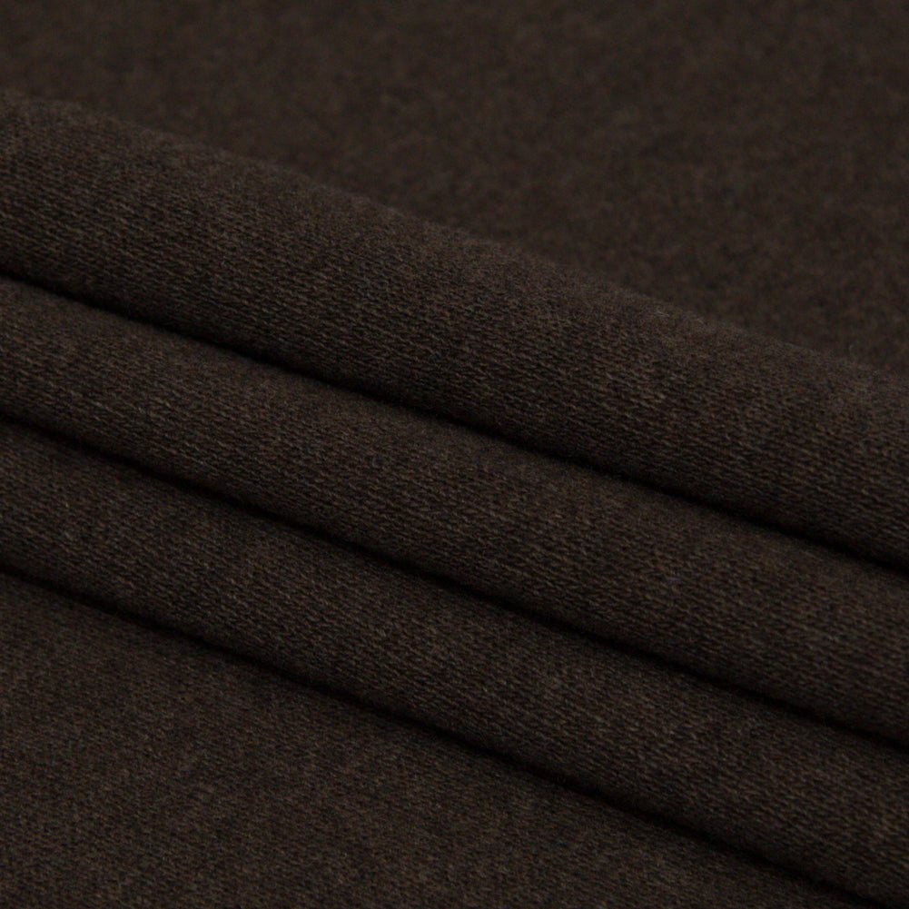 Italian Wren and Sepia Tint Reversible Wool Double Knit Folded