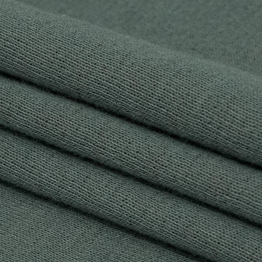 Italian Laurel Wreath and Desert Sand Reversible Wool Double Knit Folded