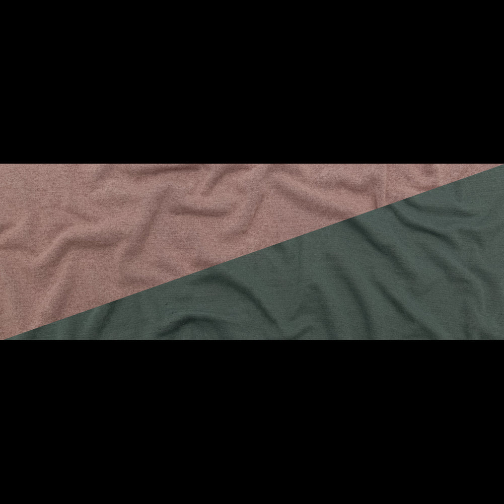 Italian Laurel Wreath and Desert Sand Reversible Wool Double Knit Full