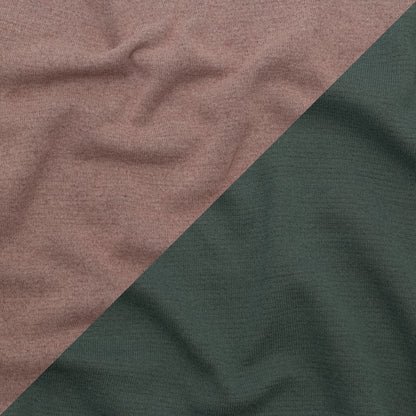 Italian Laurel Wreath and Desert Sand Reversible Wool Double Knit