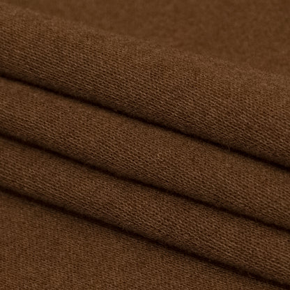 Italian Raw Umber and Toasted Coconut Reversible Wool Double Knit Folded