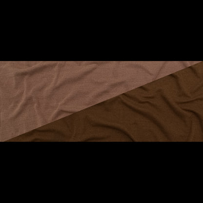 Italian Raw Umber and Toasted Coconut Reversible Wool Double Knit Full