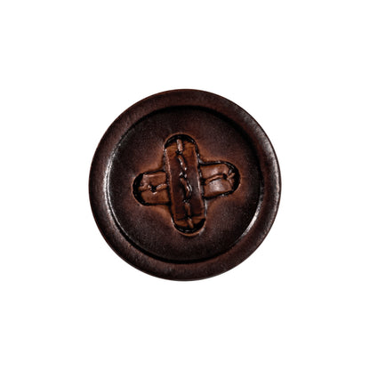 Brown Cross Stitch Plastic Shank Back Button - 36L/23mm