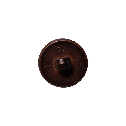 Brown Cross Stitch Plastic Shank Back Button - 24L/15mm Detail