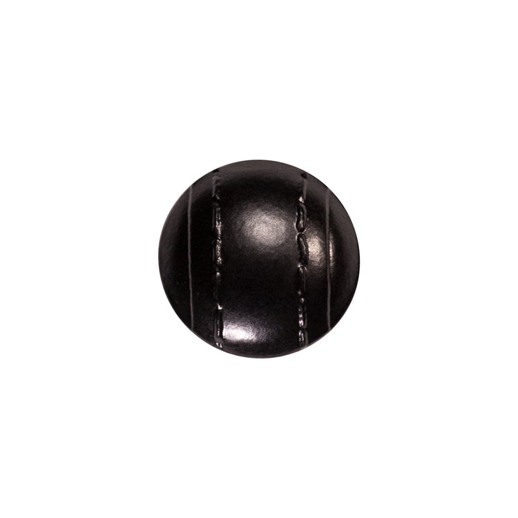 template--26688905969737__main-Italian Black Faux Leather Plastic Button - 24L/15mm