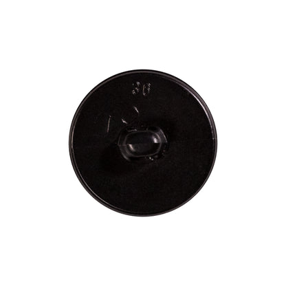 Italian Black Faux Leather Plastic Button - 36L/23mm Detail