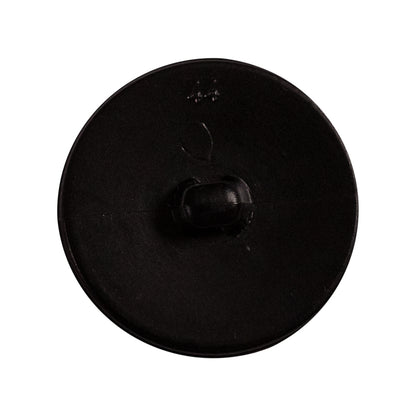Italian Black Faux Leather Plastic Button - 44L/28mm Detail
