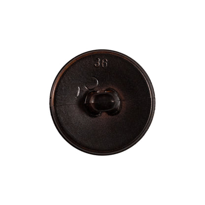 Italian Brown Faux Leather Plastic Button - 36L/23mm Detail