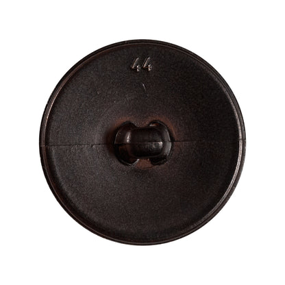 Italian Brown Faux Leather Plastic Button - 44L/28mm Detail