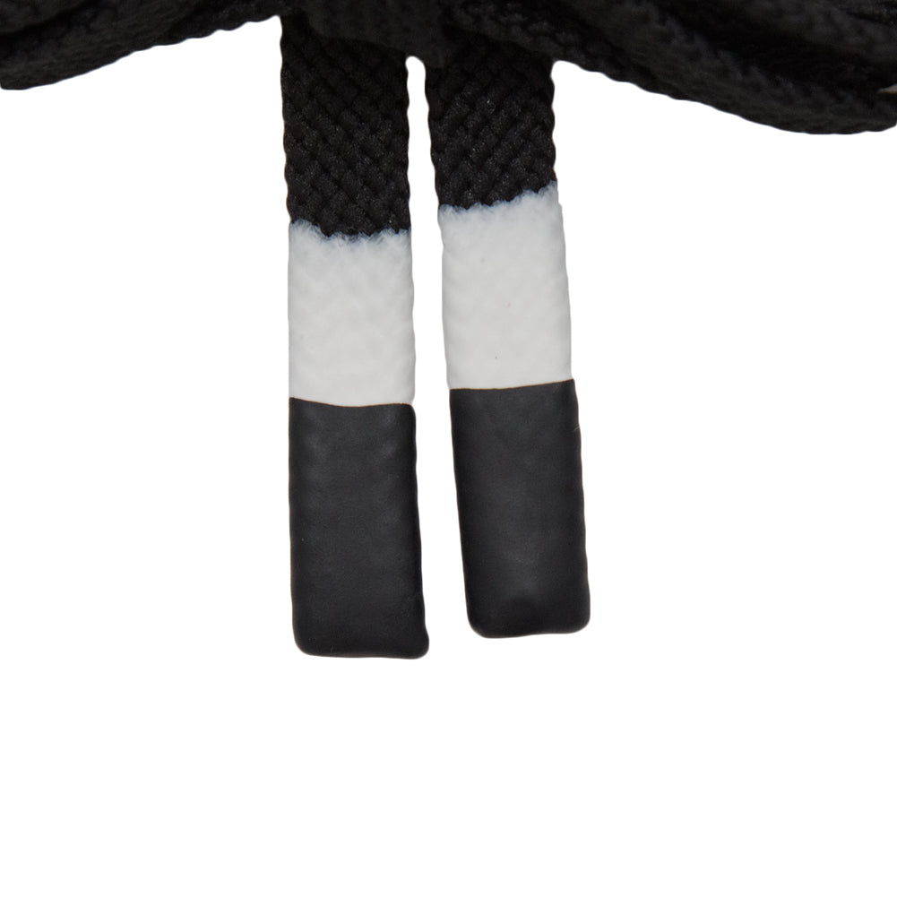 Italian Black Drawstring with White Accents - 49" Detail
