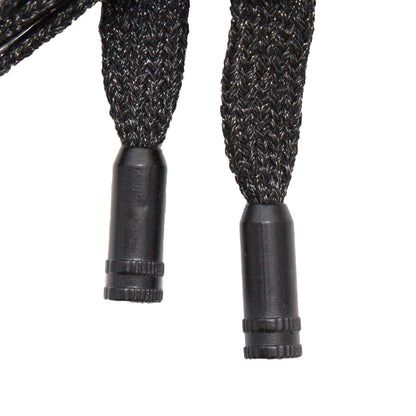 Italian Metallic Black Drawstring - 52" Detail