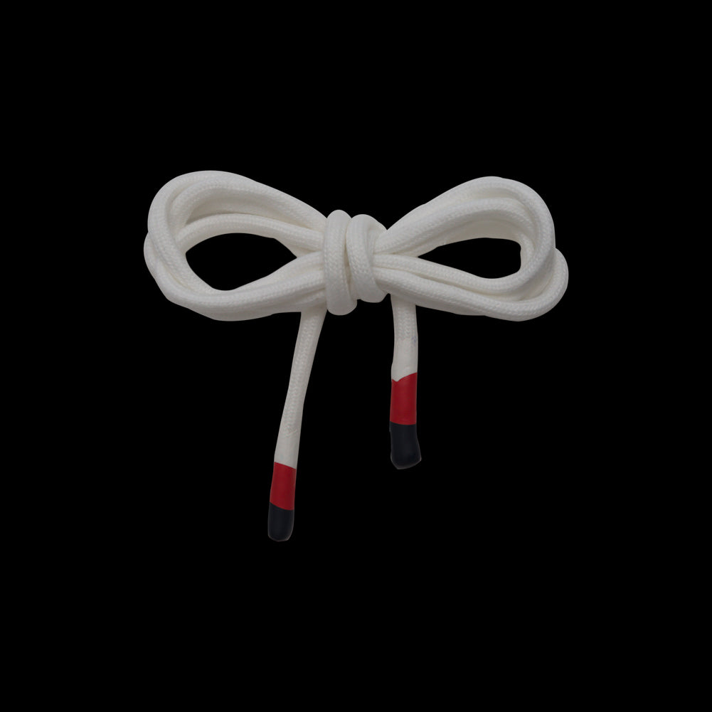 Red Drawstring Tips Italian White Drawstring with Navy and Red Tips - 52