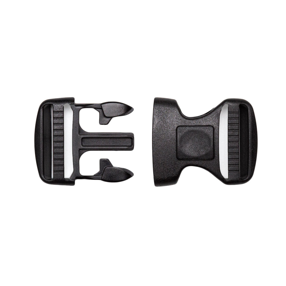 Italian Black Plastic Release Buckle - 3" x 1.75"