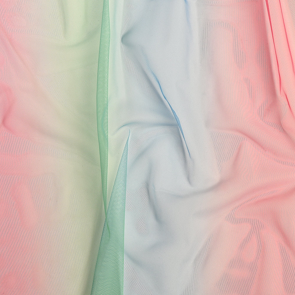 Ombre Shadow Tulle - Sea Pink, Green and Angel Falls