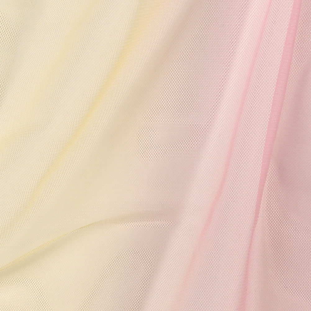 Ombre Shadow Tulle - Aqua, Pink and Yellow Folded