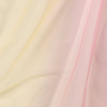 Ombre Shadow Tulle - Aqua, Pink and Yellow Folded