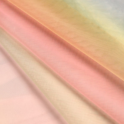 Ombre Shadow Tulle - Aqua, Pink and Yellow Full