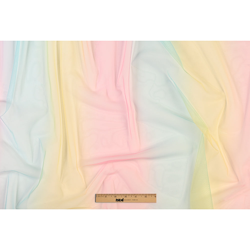 Ombre Shadow Tulle - Aqua, Pink and Yellow Drape