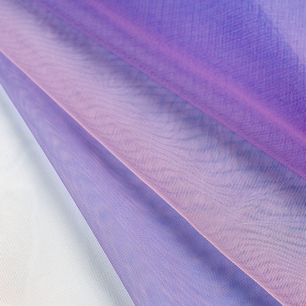 Ombre Shadow Tulle - English Lavender, Pink and Blue Full