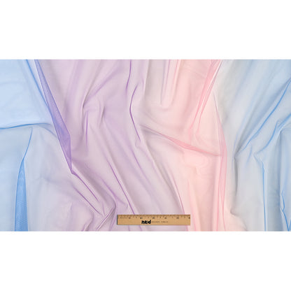 Ombre Shadow Tulle - English Lavender, Pink and Blue Drape