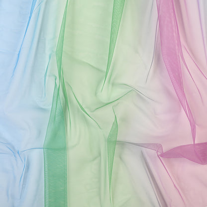 Ombre Shadow Tulle - Turquoise, Absinthe Green and Violet