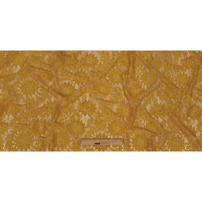 Re-Embroidered Stretch Lace - Mustard Sunflowers - McKee Collection Drape
