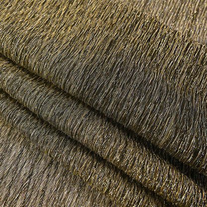 Metallic Stretch Plisse - Black and Gold - Natalia Collection Full