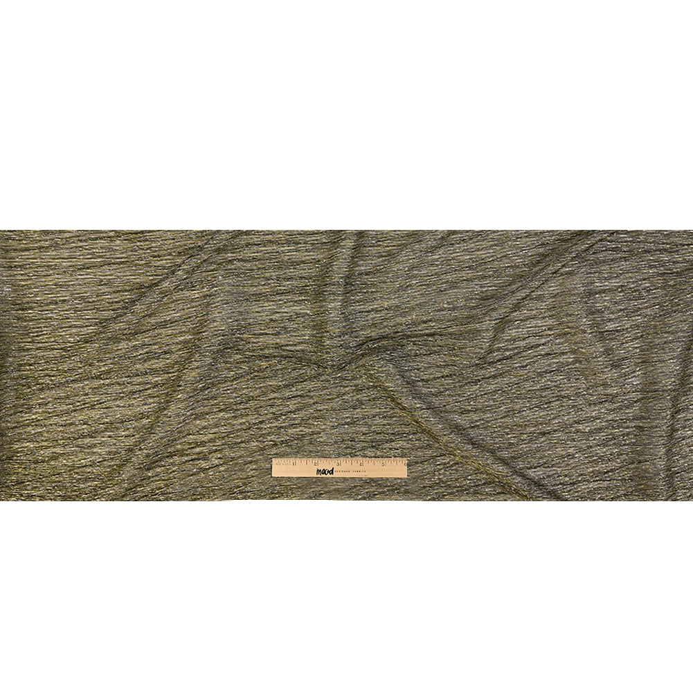 Metallic Stretch Plisse - Black and Gold - Natalia Collection Drape