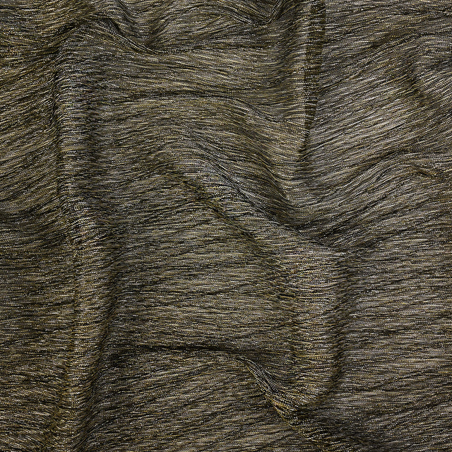 Metallic Stretch Plisse - Black and Gold - Natalia Collection