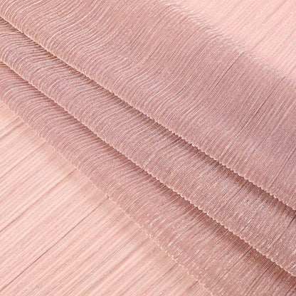 Metallic Stretch Plisse - Dusty Rose - Natalia Collection Full