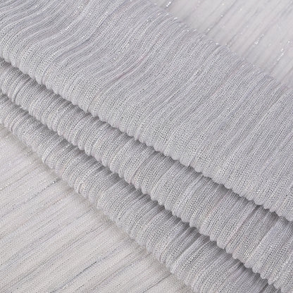 Metallic Stretch Plisse - Silver - Natalia Collection Full