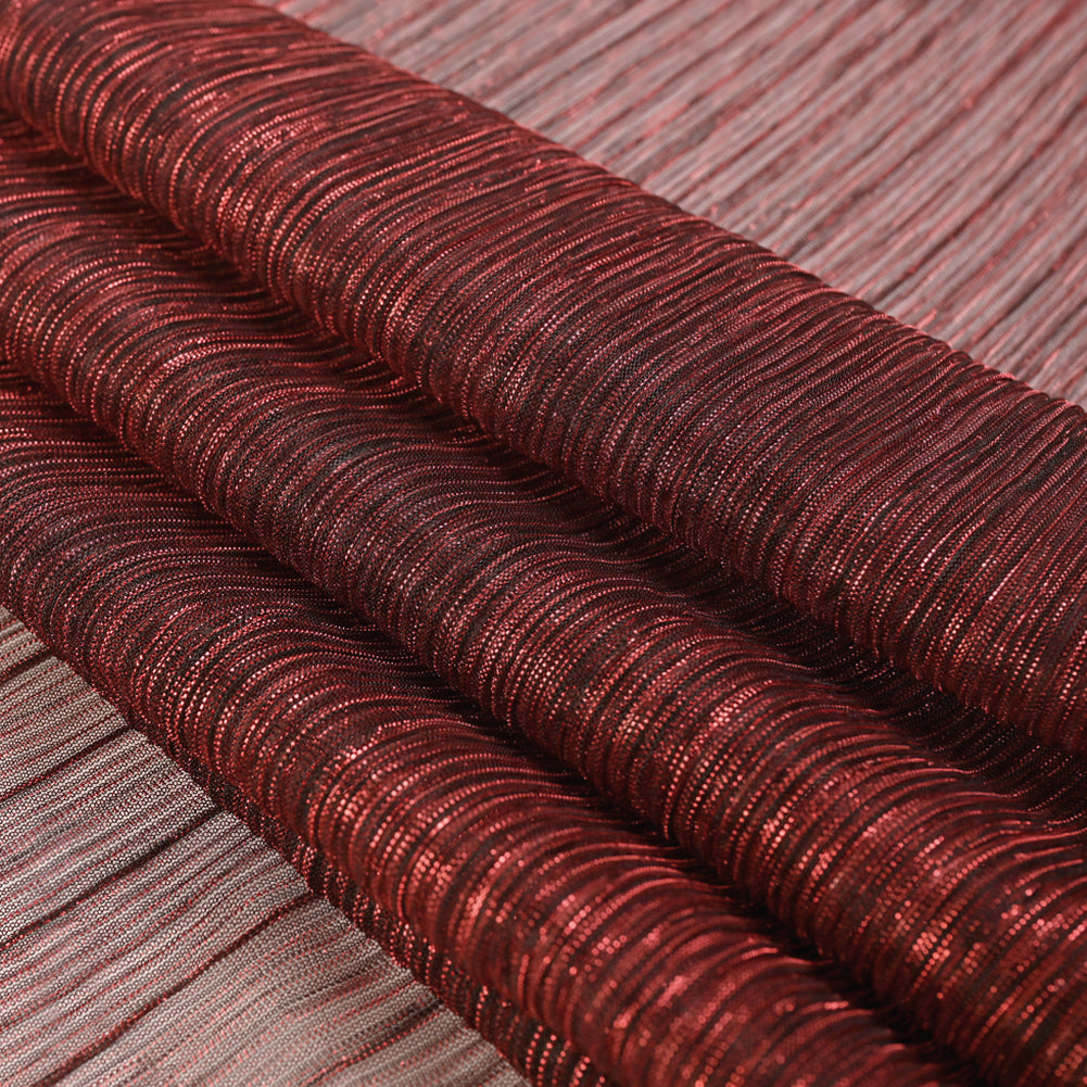 Metallic Stretch Plisse - Corazon and Black - Natalia Collection Full