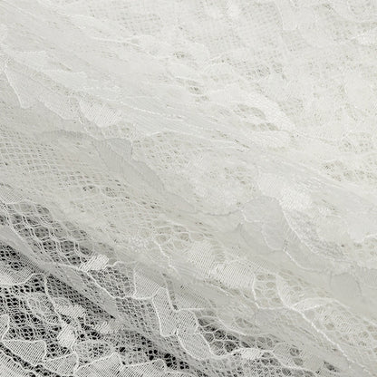 White Delicate Chantilly Lace - 3 Yard Piece Folded